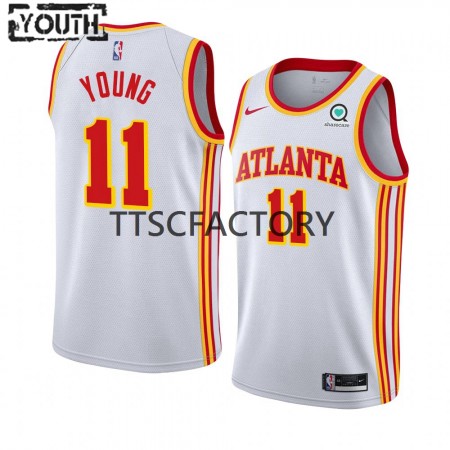 Kinder NBA Atlanta Hawks Trikot Trae Young 11 Nike 2022-23 Association Edition Weiß Swingman
